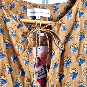 Daughters of India Kyra midi dress small sandalwood